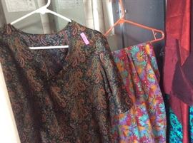 Vintage silk clothes