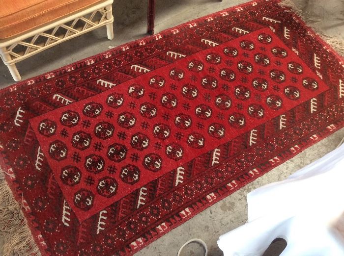 Red Persian Rug, approx 6.5 x 3.5