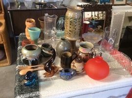 Pottery and glass