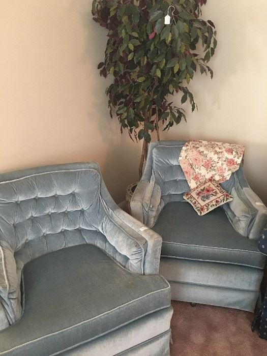 Blue Velvet Chairs