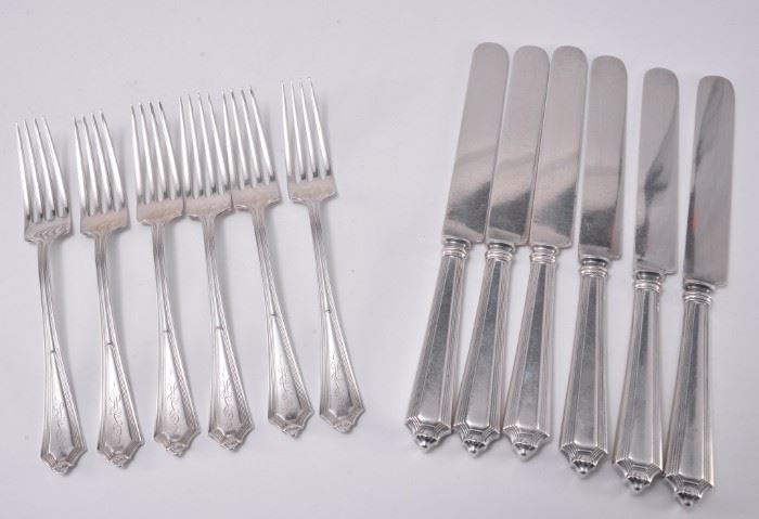 Lot 8: "Plymouth" by Gorham Sterling Silver Flatware
