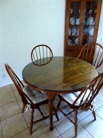 Kitchen table (with leaves) was $175 (now $87.50) 6 kitchen chairs was $180 (now $90), corner china cabinet was $295 (now $147.50)