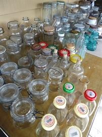 Dozens of canning jars -some jars still available