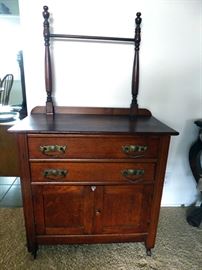 Antique Wash Stand with towel rack $150 - sold