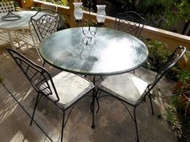 Iron outdoor table and chairs