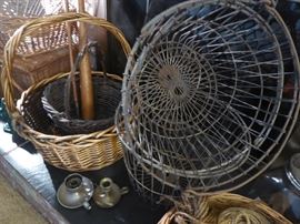 Vintage wire egg baskets sold