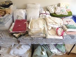 Vintage and new linens