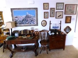 Antique wash stand (sold)  Antique Library table was $350 now $175
