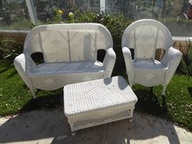 3 piece plastic wicker set was $65 now 50% off!!
