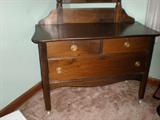 bottom of antique dresser