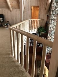 Rustic Log Railing.  Buyer will be responsible fro removal.