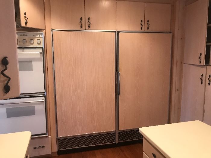 Sub-Zero Refrigerator right, and Freezer left