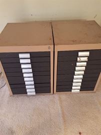 Artist or Architect file cabinets - Measure about: 19" wide, 20" deep, 26" high