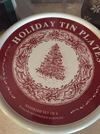 Holiday Tin plates