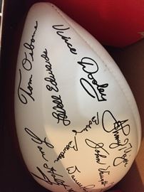 Signatures on Vince Dooley Football