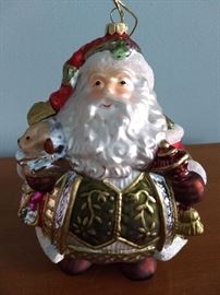 This Fitz and Floyd santa ornament is a great item for a Christmas collector. In perfect condition! $20