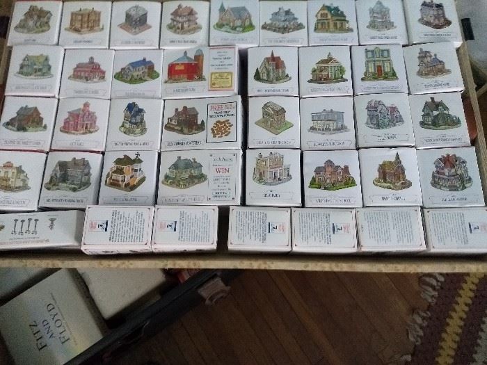 Liberty Falls houses, entire collection. Includes accessories 
( pewter people, benches, trees, etc.)