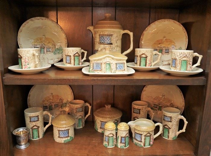 Sylva Ceramics thatched cottage ceramics dishes ad serving pieces