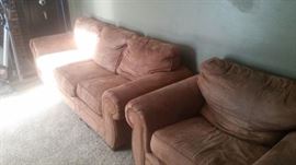 Couch and oversized chair