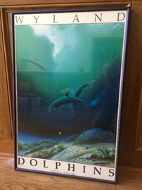 one of many framed and unframed sea scape photographs by (Robert) Wyland, noted environmental artist