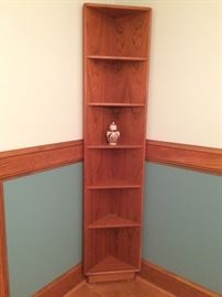 teak corner display cabinet 