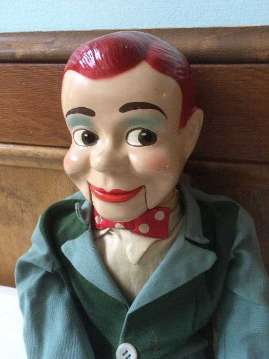 close up of ventriloquist doll Jerry Mahoney