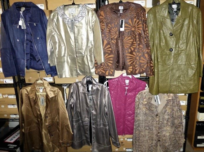 More Chico's jackets, some are leather. Most are Chico's sizes 2 and 3 (12-14 and 16-18).