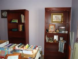3 - five shelf wood book cases