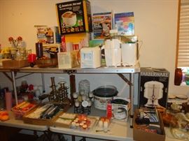 Candles and candle holders, Fargerware coffee maker, small kitchen appliances