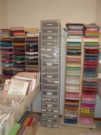 sheets of paper and storage units