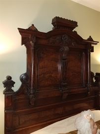 Carved Mahogany antique bed