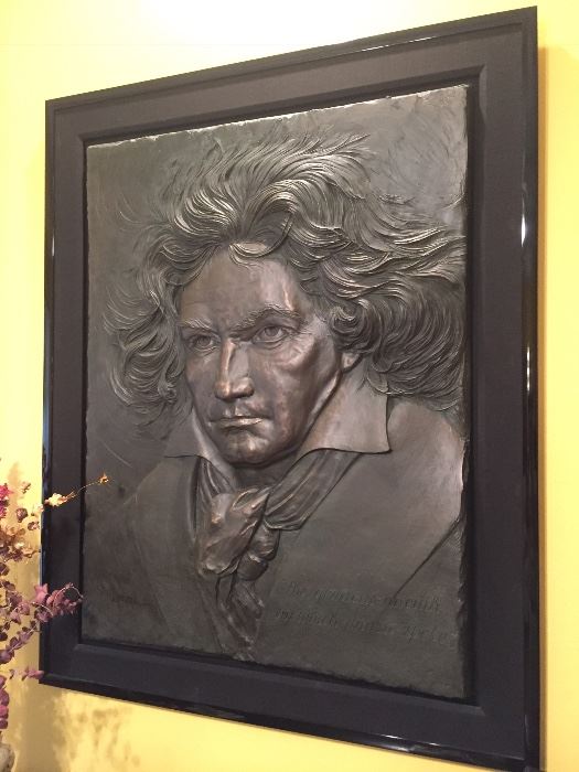 "Musicmaster Beethoven Bonded Bronze Sculpture 1984" by Bill Mack.  Appraised value of $5,500