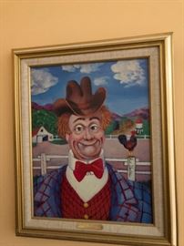 Red Skeleton signed self portrait 