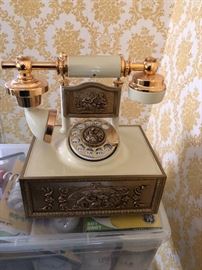 Antique French style rotary phone