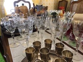 Vintage etched glass