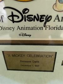 Magic of Disney Animation Sericel "A Mickey Celebration" 1977
