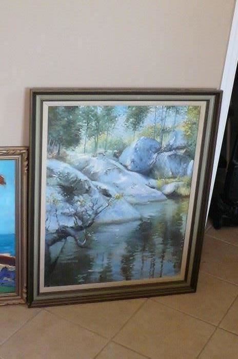 Mountain scene with goat ($425)