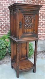 Antique French Oak Gothic Vestry Cabinet