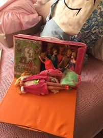"Dawn" set of dolls -- these are like miniature Barbies in their own case