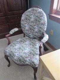 Antique French Ladies Arm Parlor Chair