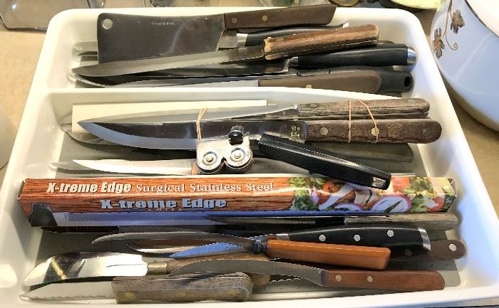 Lots of kitchen knives - some never used.