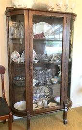 Oak China Cabinet - wonderful display piece. - for a collection of anything! China, crystal, dolls, etc.