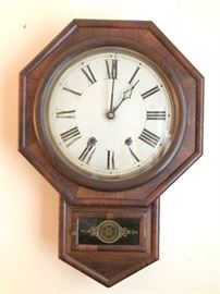 Ansonia Brass & Copper Co. Hanging Clock, 8 day Time & Strike, 1869-1877.  5 Star Item!
