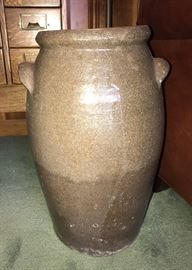 Stoneware Jug made by Poley Carp Hartsoe - 1876 - 1960.  From Little Mountain, NC area.                                               Very good condition!