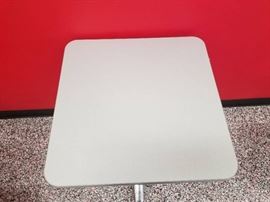 2 person table with chrome base