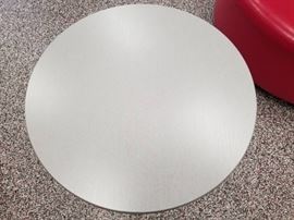 Round 2 person table with chrome base
