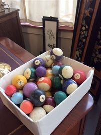 Vintage pool balls.