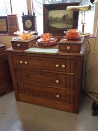 Victorian chest with glove boxes. Does not have mirror. Is priced accordingly.