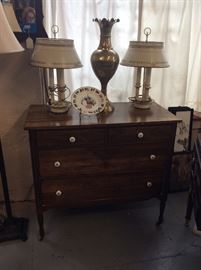 Oak refurbished chest on casters