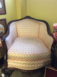 This is a beautiful 1940's lady's barrel slipper chair